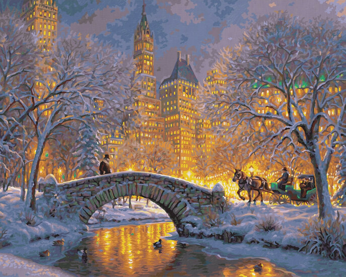 Stille nacht in Central Park - Schipper 40 x 50 cm