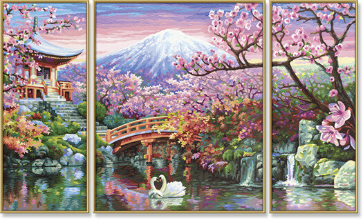 Kersenbloesems in Japan - Schipper Drieluik 50 x 80 cm