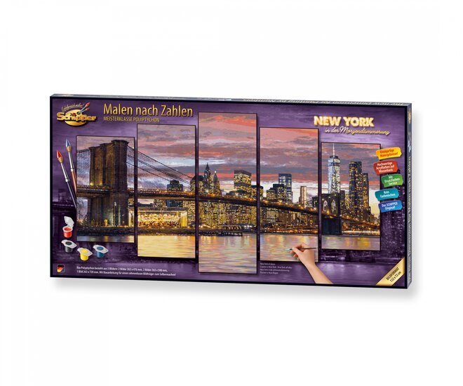 New York in de ochtendschemering - Schipper Vijfluik 72 x 132 cm