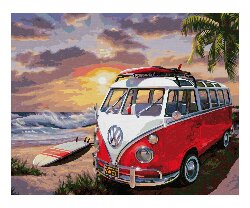 Volkswagen T1 - Schipper 40 x 50 cm