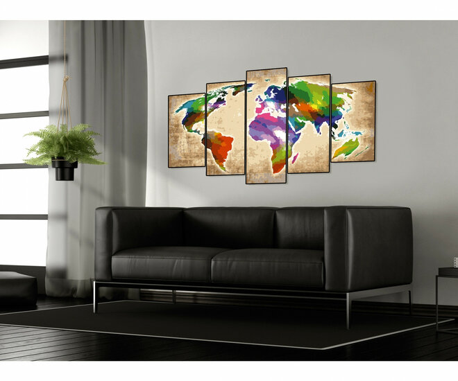 Colorful World - Schipper Vijfluik 72 x 132 cm