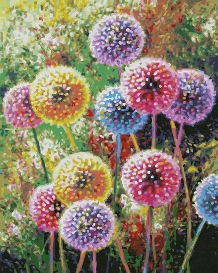 Bloemen vuurwerk - Schipper 40 x 50 cm