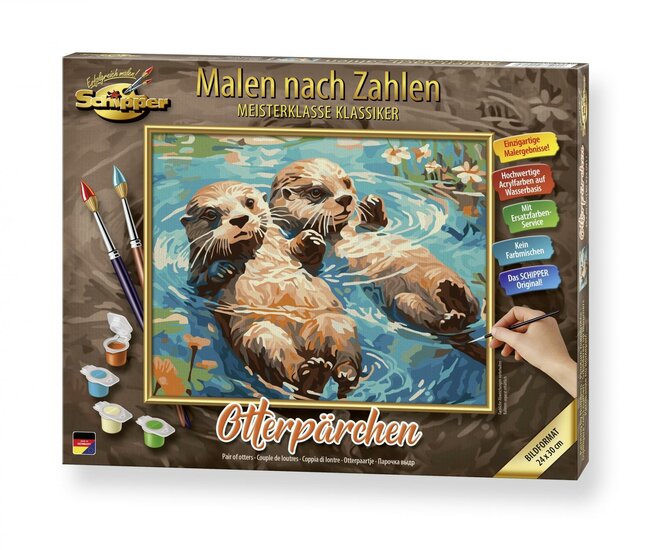 Schilderen op nummer otters 
