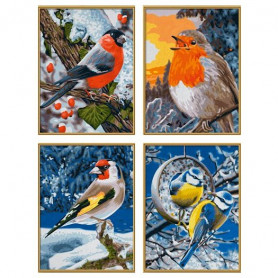 Oiseaux d’hiver Schipper Quattro 18 x 24 cm